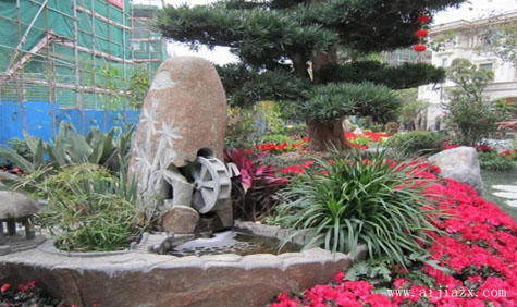 閑適愜意的石材園林景觀(guān)裝修效果圖