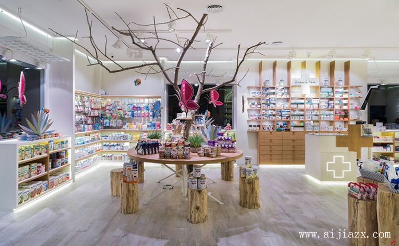 充分利用空間的藥店促銷(xiāo)區(qū)裝修效果圖